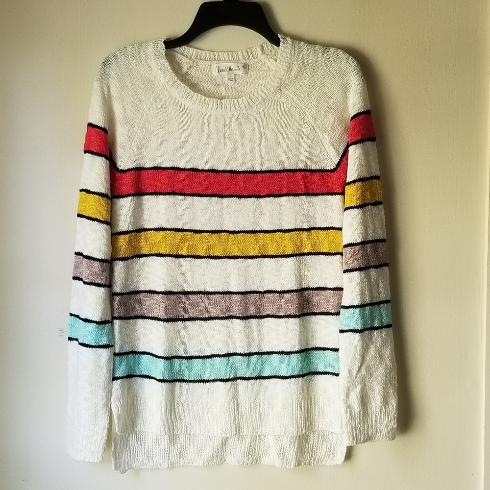 NWT Rainbow Stripe Sweater, M/L
